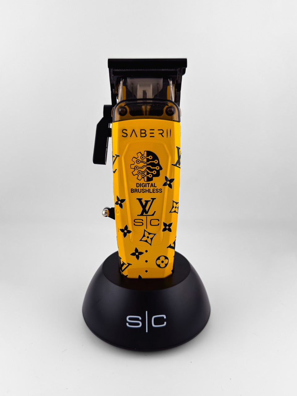Custom StyleCraft Saber 2.0 Clipper - Black & Yellow LV Print
