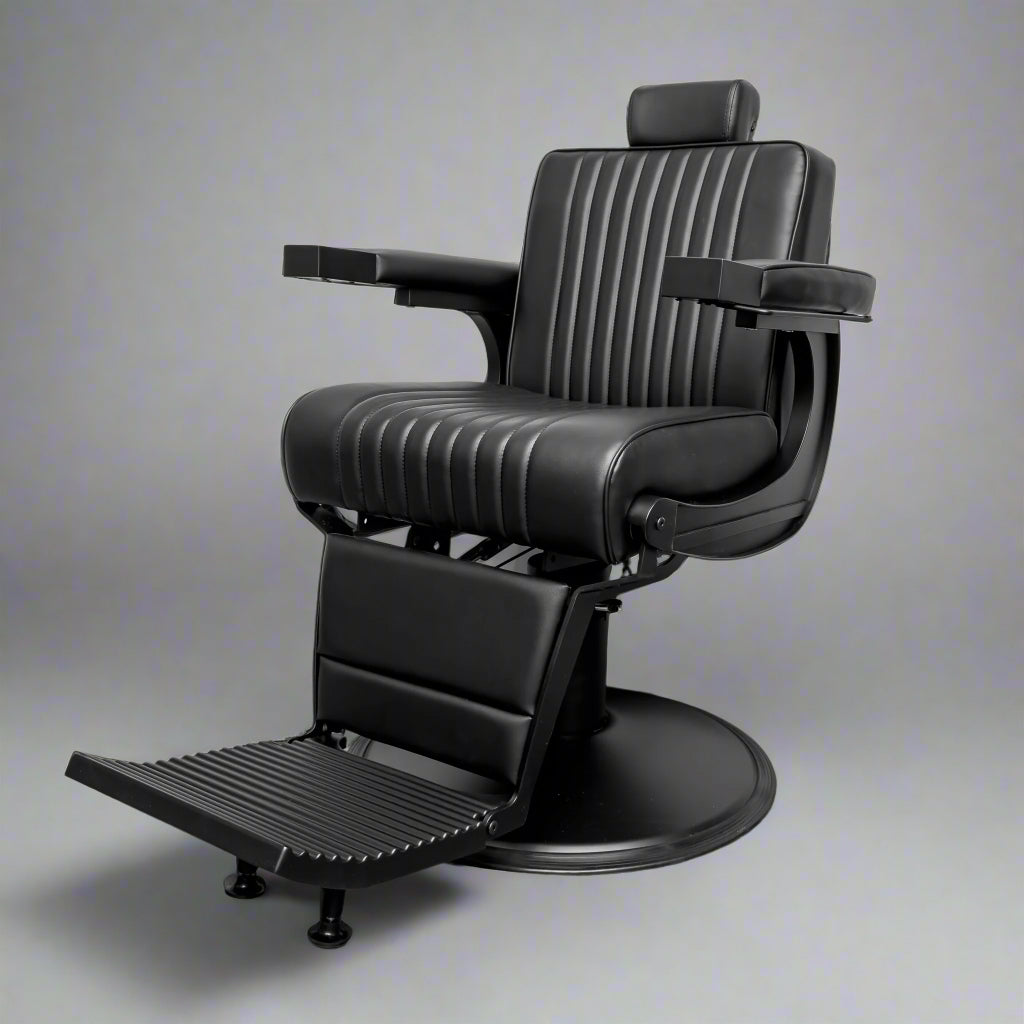 ROYCE Matte Black Vintage Style Barber Chair