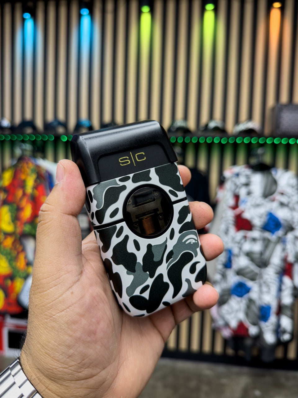 Custom StyleCraft Instinct Shaver - Black & White Camo