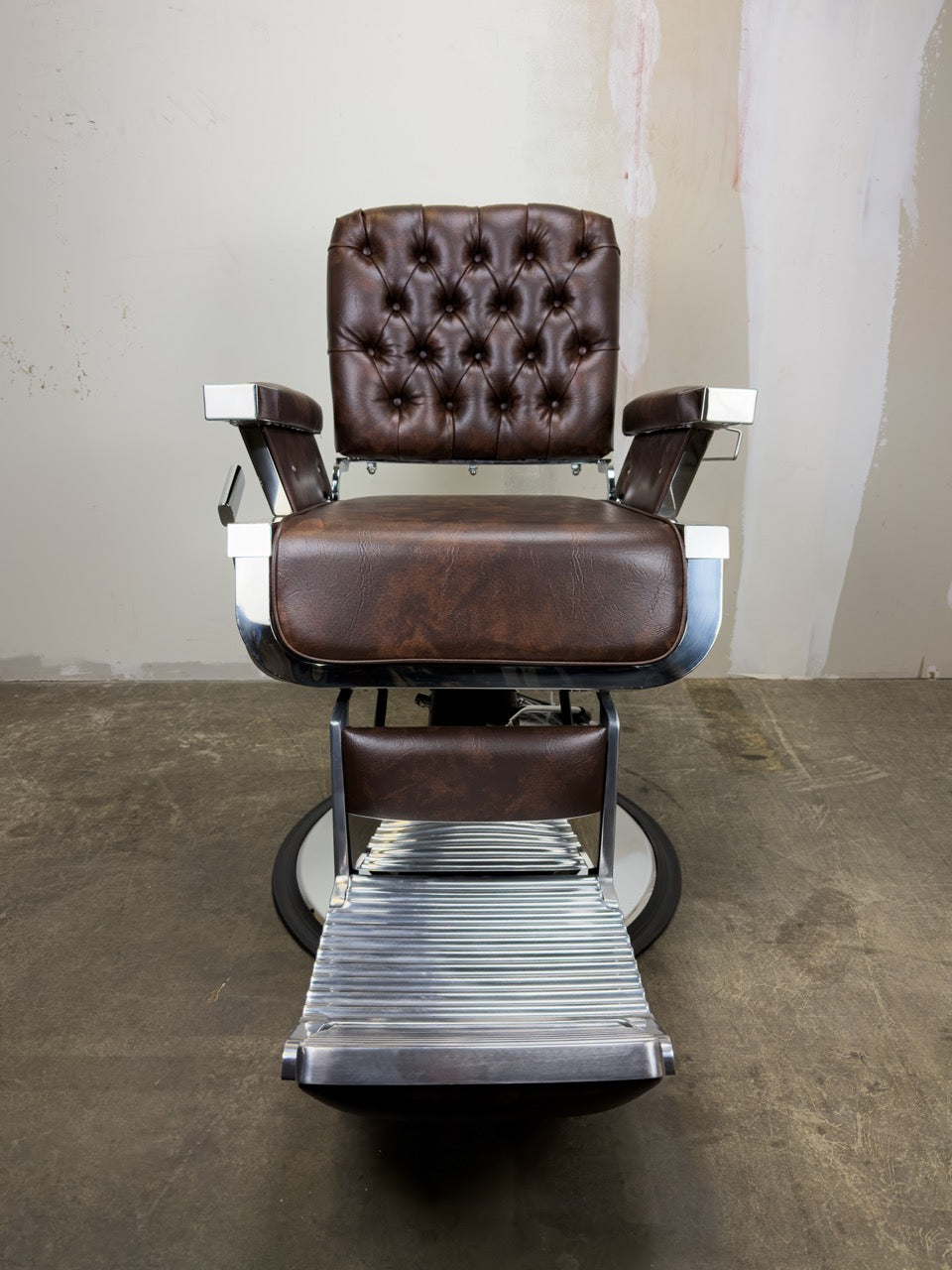 Custom Lincoln Barber Chair - Marbled Brown