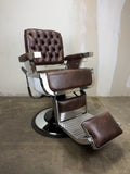 Custom Lincoln Barber Chair - Marbled Brown