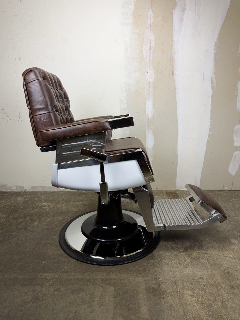 Custom Lincoln Barber Chair - Marbled Brown