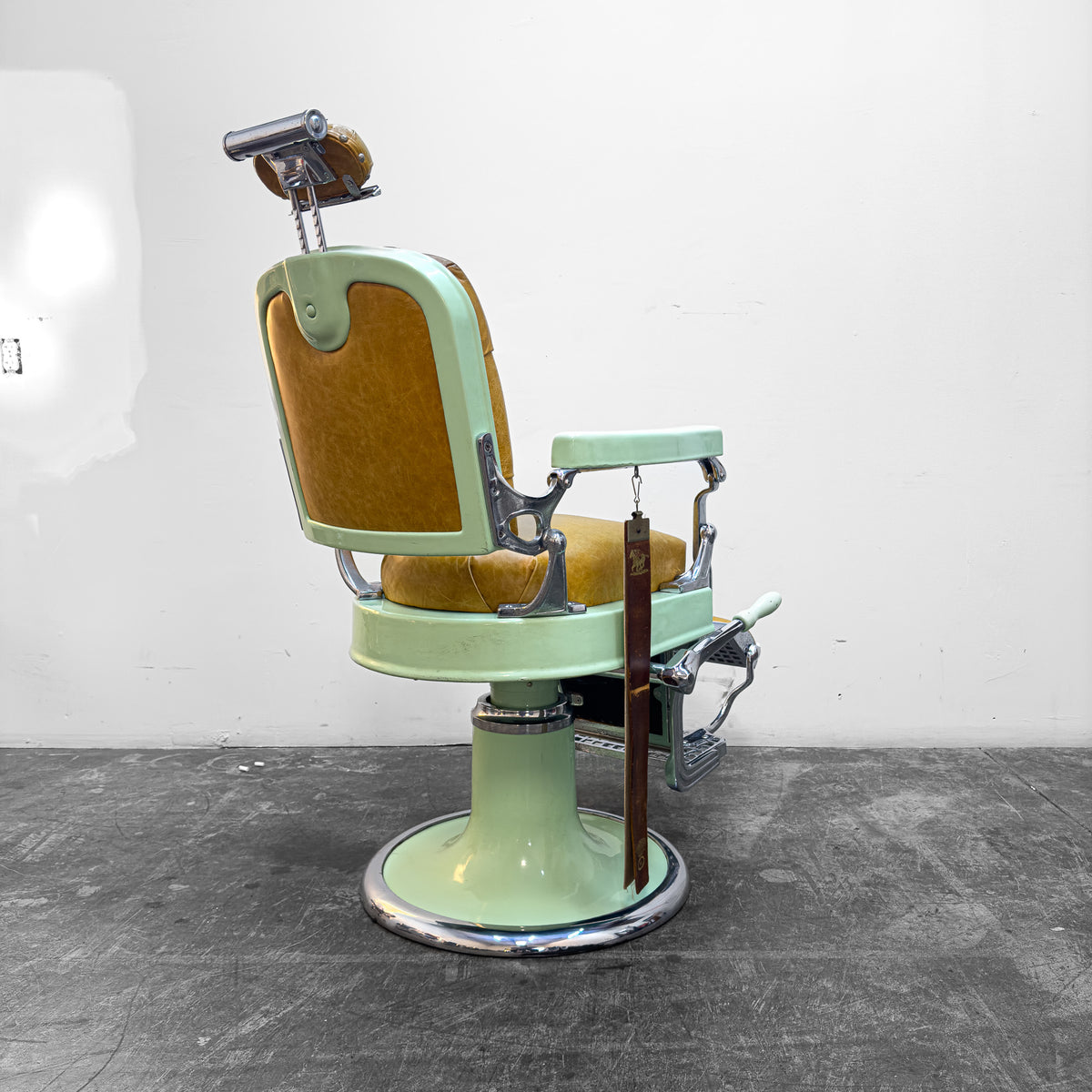 Vintage Barber Chair - Mint Green Koken