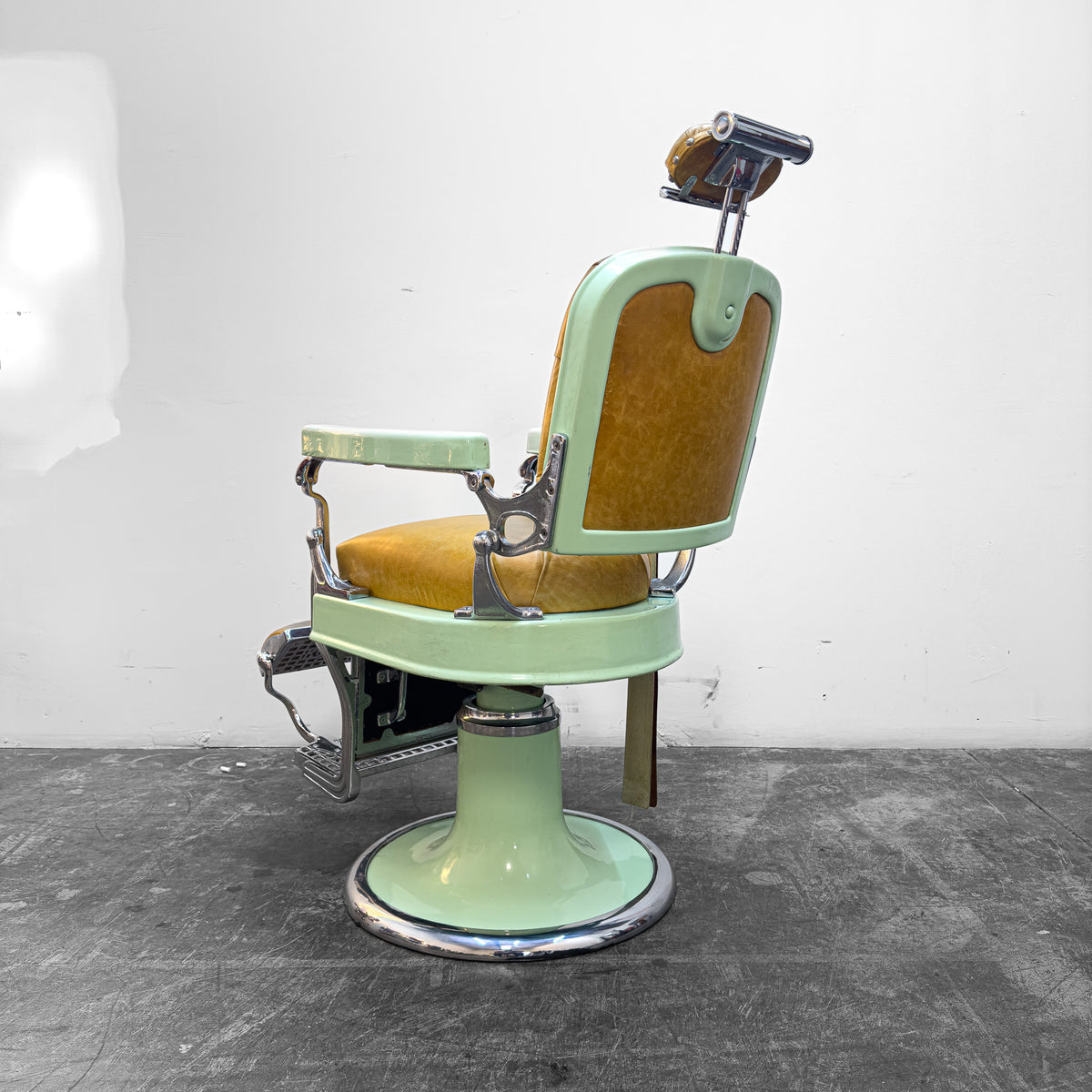 Vintage Barber Chair - Mint Green Koken