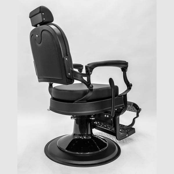 STRATA Vintage Style Barber Chair - Matte Black