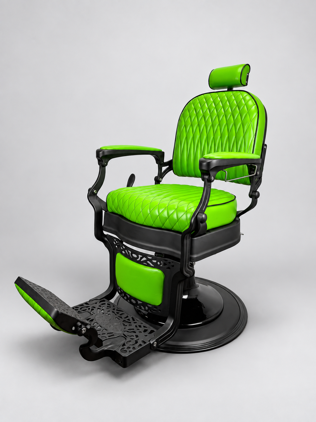 STRATA Vintage Style Barber Chair - Lime Green