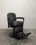 Vintage Theo A Kochs Barber Chair - Black on Black