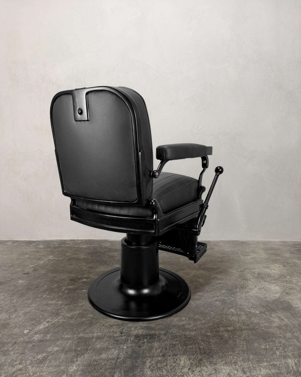 Vintage Theo A Kochs Barber Chair - Black on Black