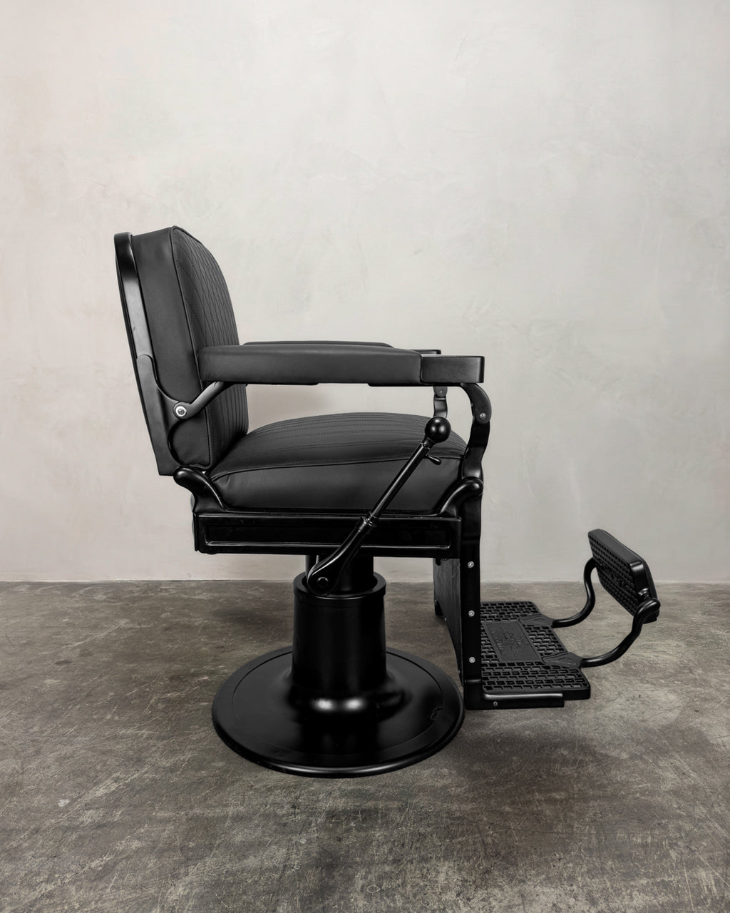 Vintage Theo A Kochs Barber Chair - Black on Black