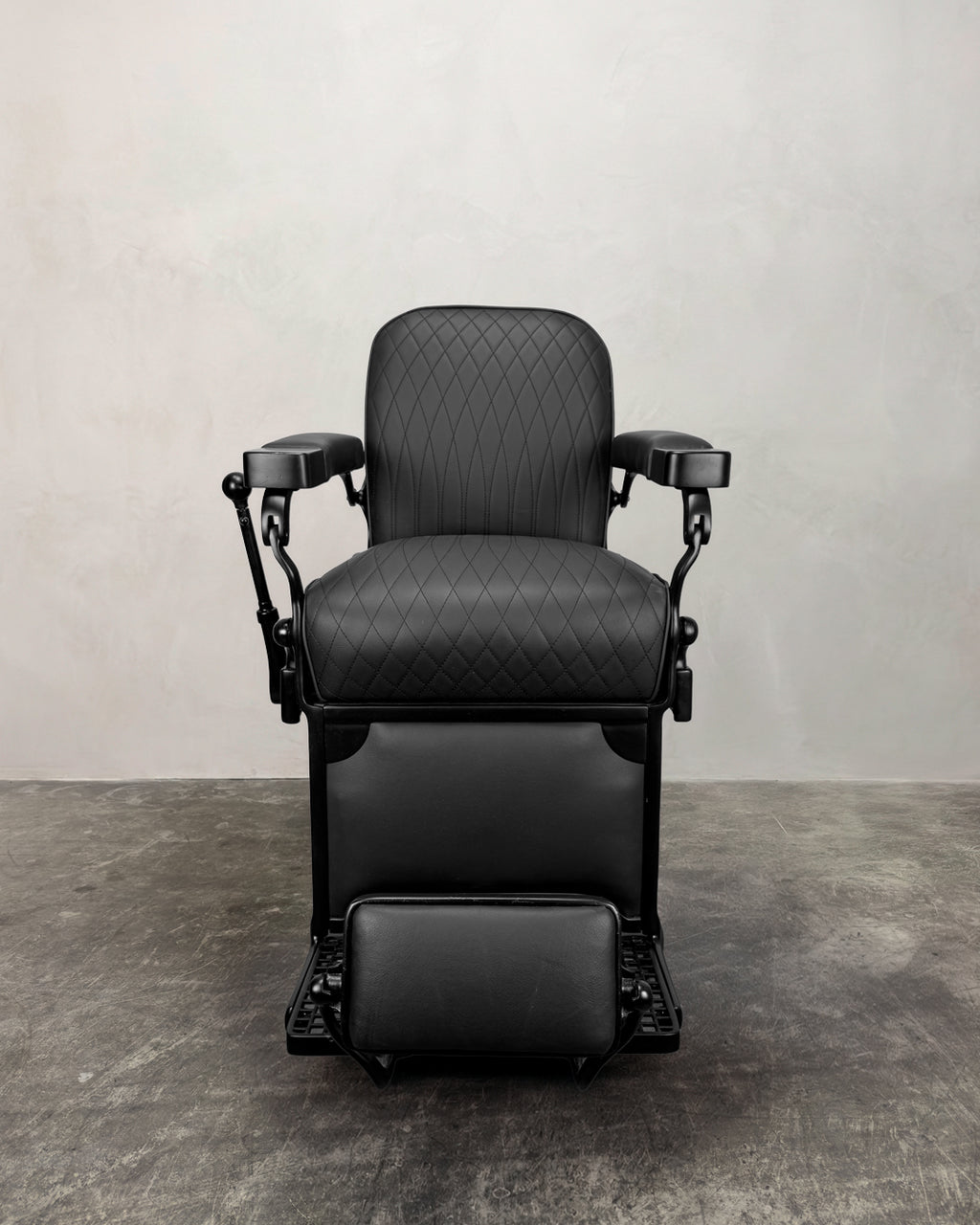 Vintage Theo A Kochs Barber Chair - Black on Black