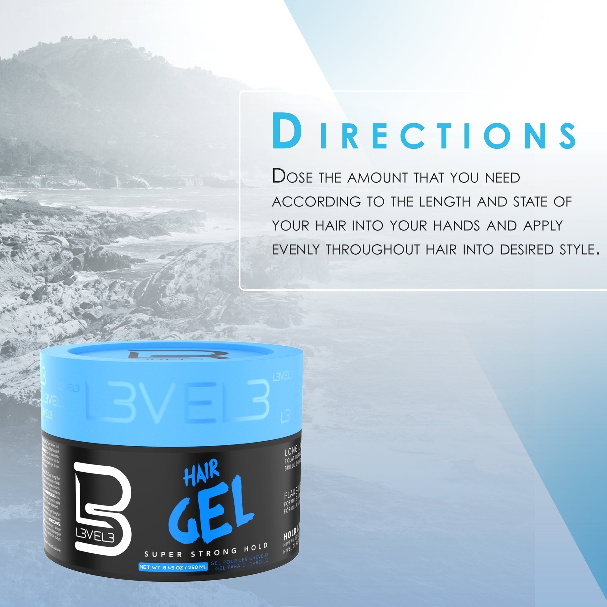 L3VEL3 Hair Styling Gel 500ML