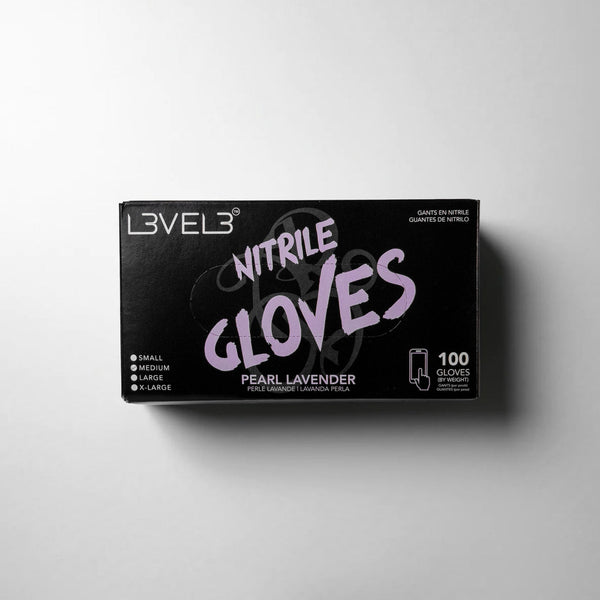 L3VEL3 Professional Nitrile Gloves Pearl Lavender - 100 Pack