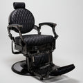 Prague Black Chrome Vintage Style Barber Chair