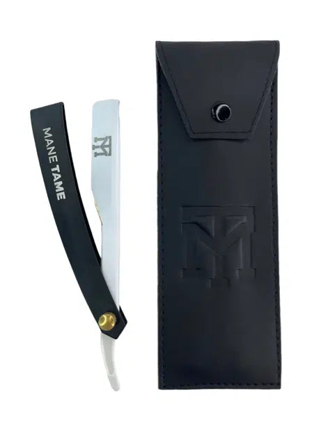 Mane Tame Black & White Straight Razor