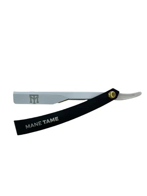 Mane Tame Black & White Straight Razor