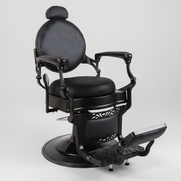 California Crest Belmont Barber Chair - Black