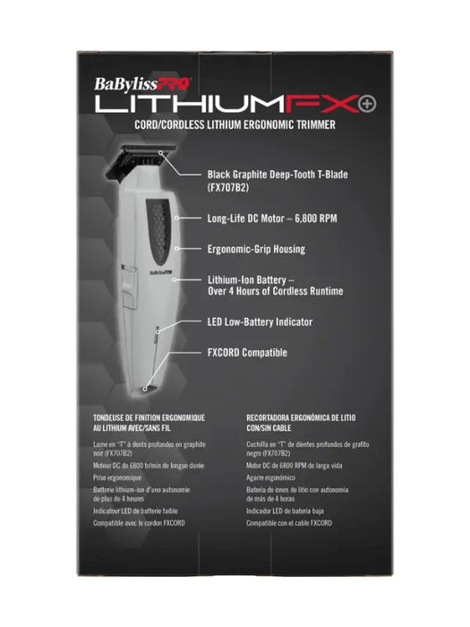 BaBylissPRO LithiumFX Limited Edition Trimmer - Gray