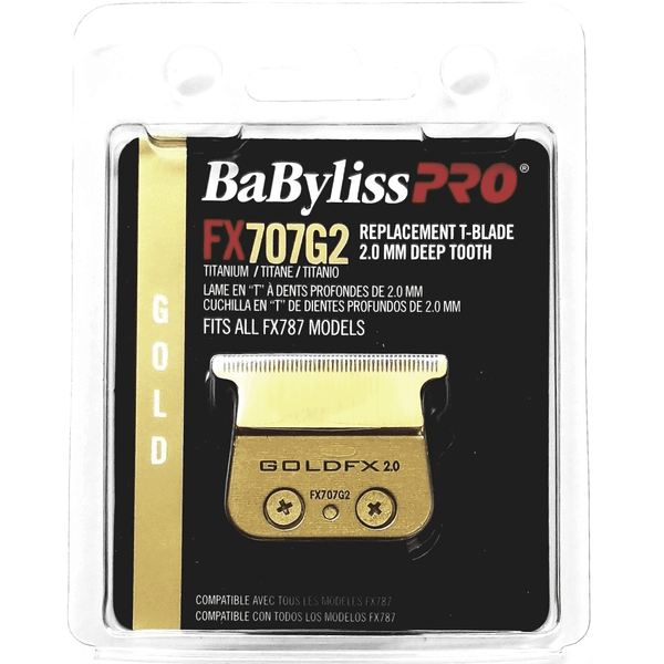 BaBylissPRO Gold FX Titanium Deep Tooth 2.0mm Trimmer Blade FX707G2