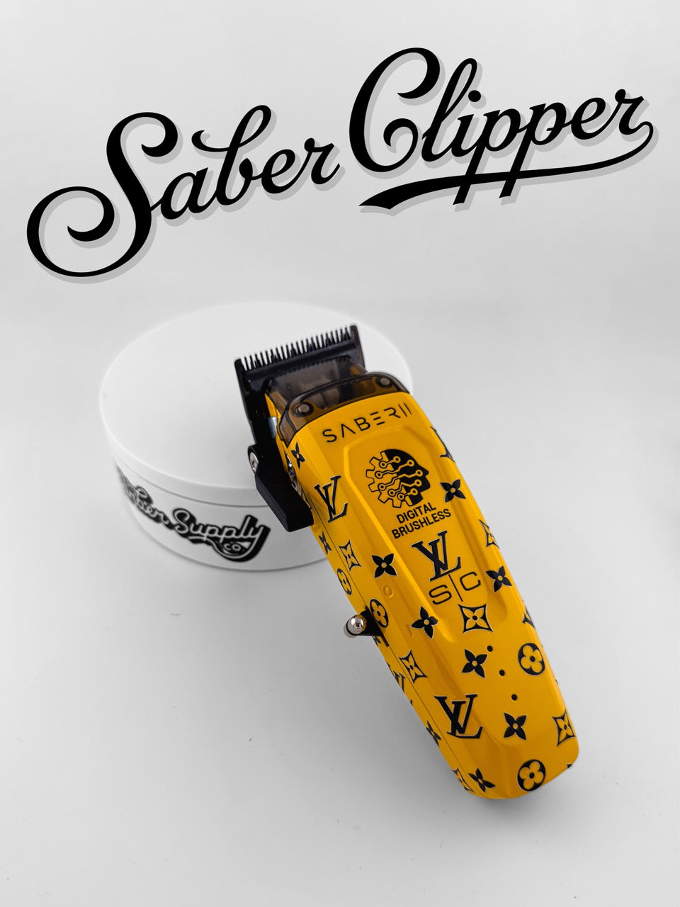 Custom StyleCraft Saber 2.0 Clipper - Black & Yellow LV Print