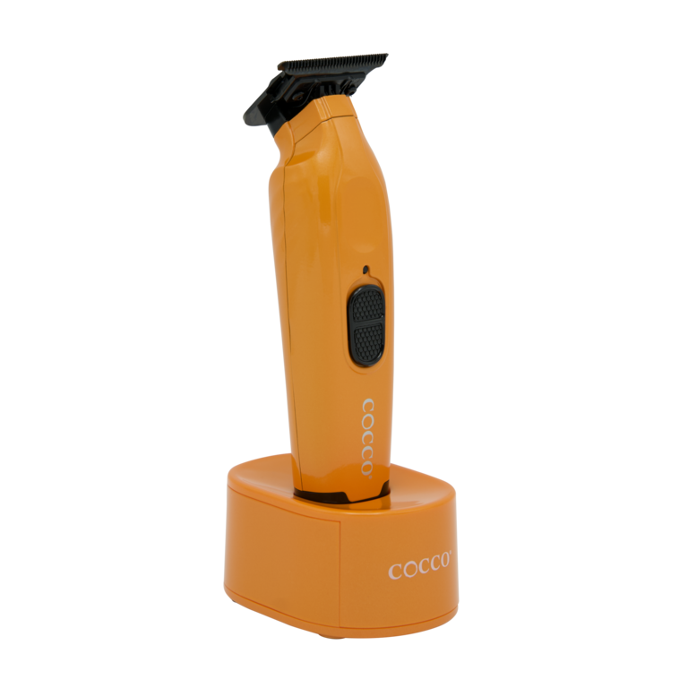 Cocco Hyper Veloce ORANGE Pro Cordless Trimmer w/ Digital Gap Ambassador Graphene Blade + Charging Stand (CHVPT)