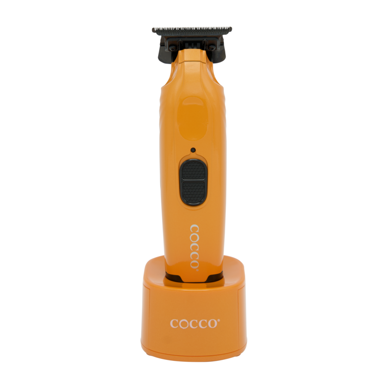 Cocco Hyper Veloce ORANGE Pro Cordless Trimmer w/ Digital Gap Ambassador Graphene Blade + Charging Stand (CHVPT)