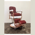 Vintage Koken Barber Chair - Copper on Red