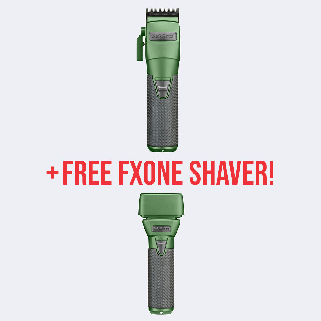 BaBylissPRO FXONE Limited Edition Matte Green Clipper w/ FREE Shaver