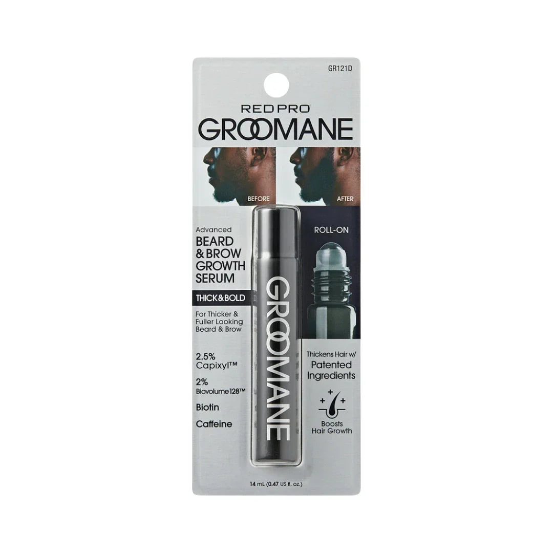 GROOMANE Beard & Brow Growth Serum 0.47 oz bottle
