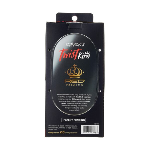 Red Premium Bow Wow X Twist King Luxury Twist Styler Washable and Durable Twist Brush for Afro Curl- HS01