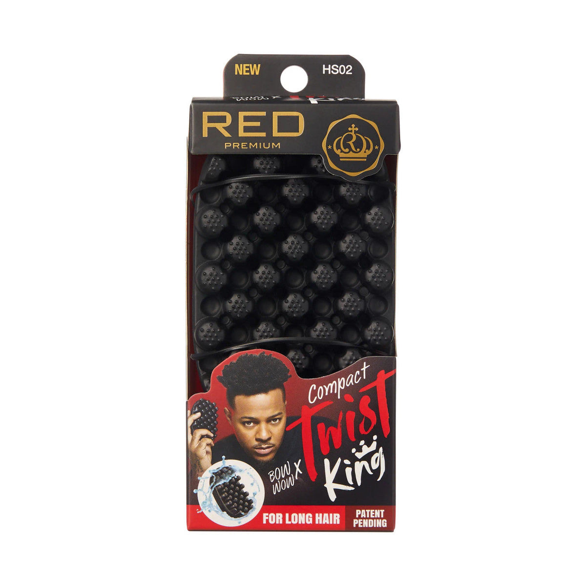 Red Premium Compact Twist King for Long Hair - HS02