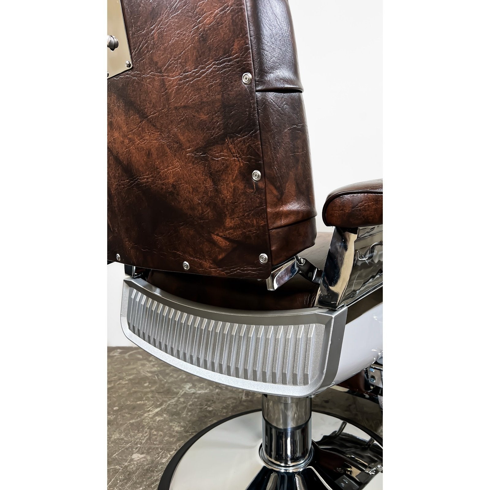 Custom Lincoln Barber Chair - Marbled Brown
