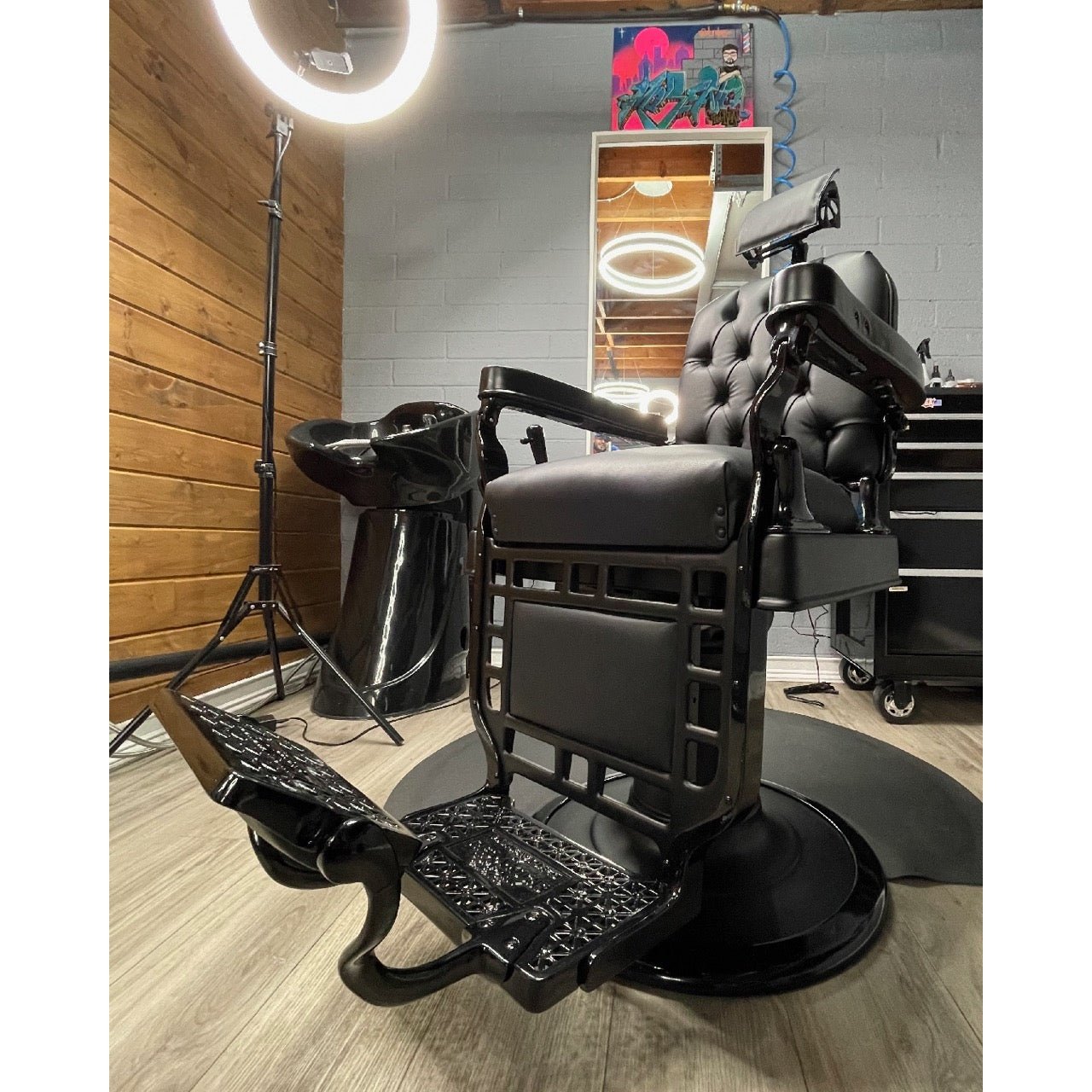 Theo A Kochs Barber Chair | Black Barber Chair | J&J Designer