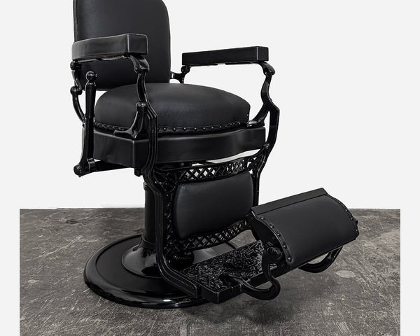 Custom Black Barber Chair