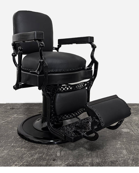 Custom Black Barber Chair