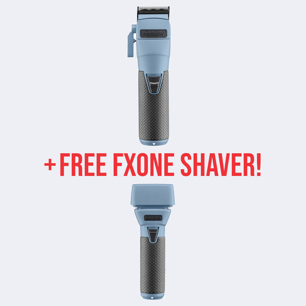 BaBylissPRO FXONE Limited Edition Matte Blue Clipper w/ FREE Shaver