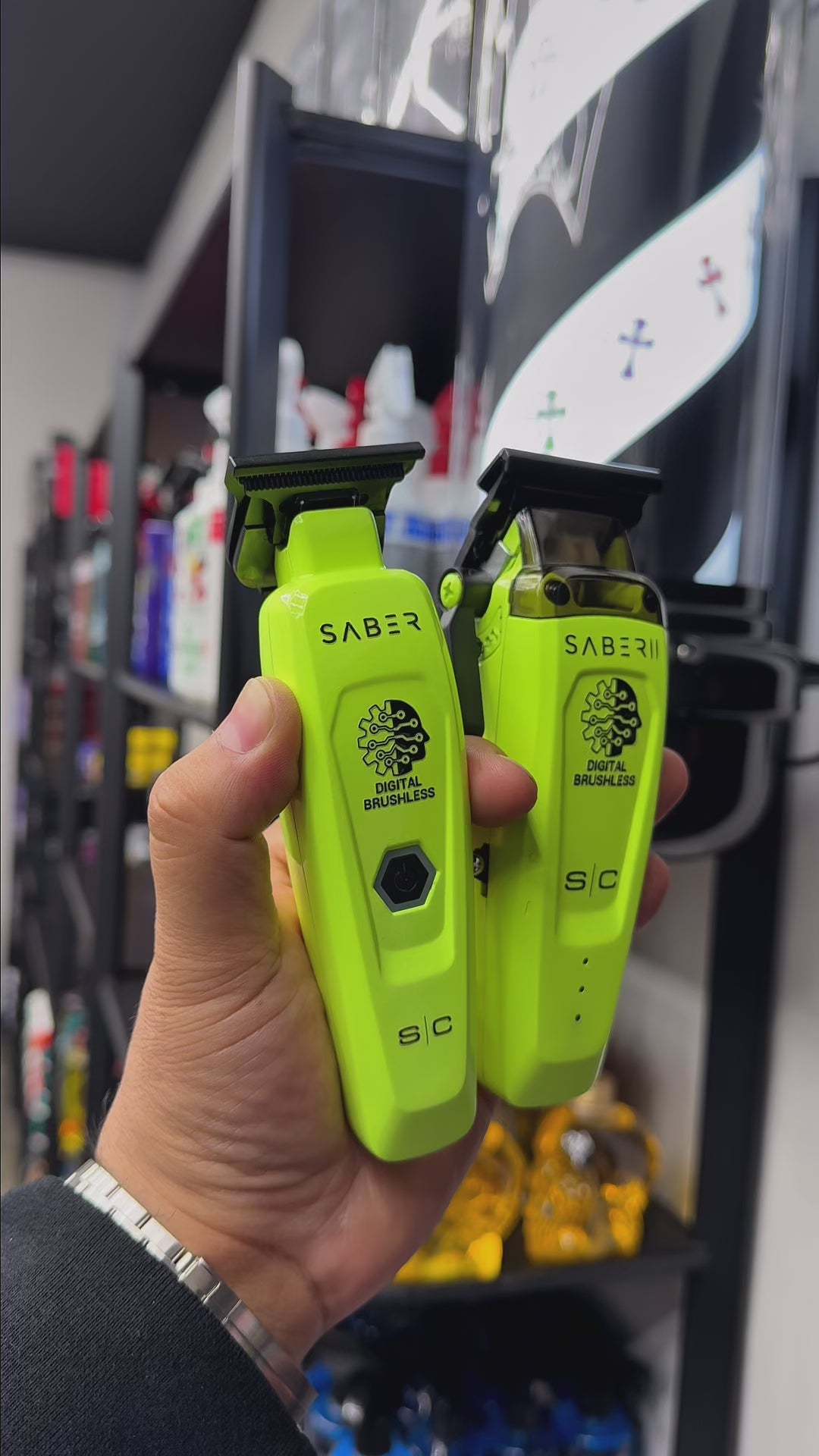 Custom Saber 2.0 Clipper & Trimmer - Neon Green to Black