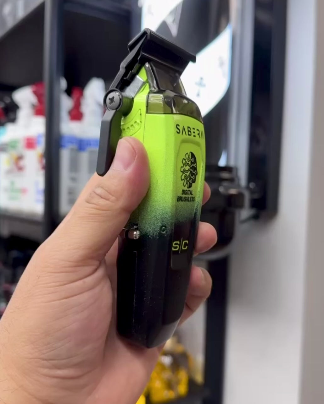 Custom Saber 2.0 Clipper & Trimmer - Neon Green to Black