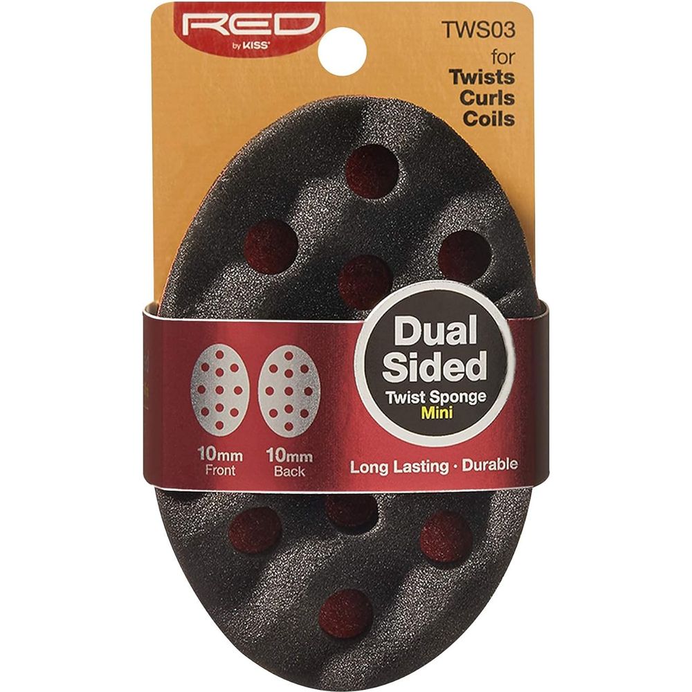 RED by Kiss Dual Side Twist Sponge TWS03 – Two Textures for Defined Curls, Coils & Twists - Beauty Exchange Beauty Supply