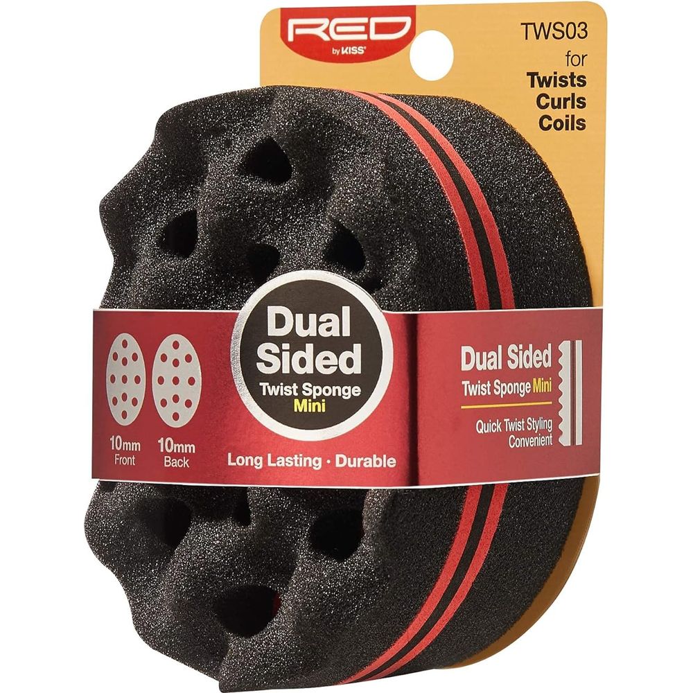 RED by Kiss Dual Side Twist Sponge TWS03 – Two Textures for Defined Curls, Coils & Twists - Beauty Exchange Beauty Supply