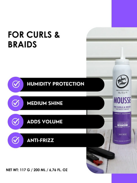 Rolda - Hair Mousse for Curly Hair & Braids 6.76oz | 200ml