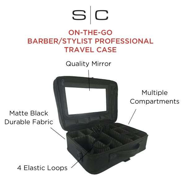 StyleCraft On The Go Barber/Stylist Mirror Travel Case Bag