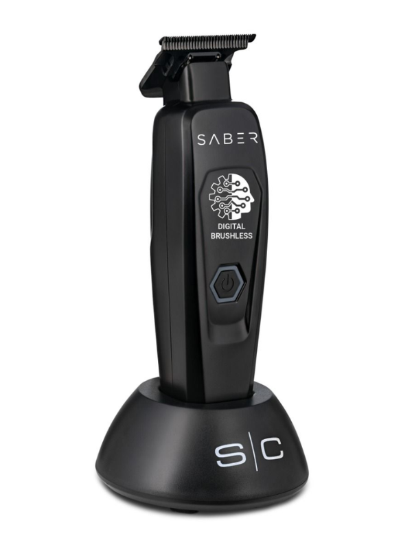 Saber Professional Full Metal Body Digital Brushless Motor Cordless Trimmer - Black
