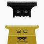 StyleCraft Replacement Fixed Gold Titanium X-Pro Wide Hair Trimmer Blade with Black Diamond Carbon DLC THE ONE Cutter Set