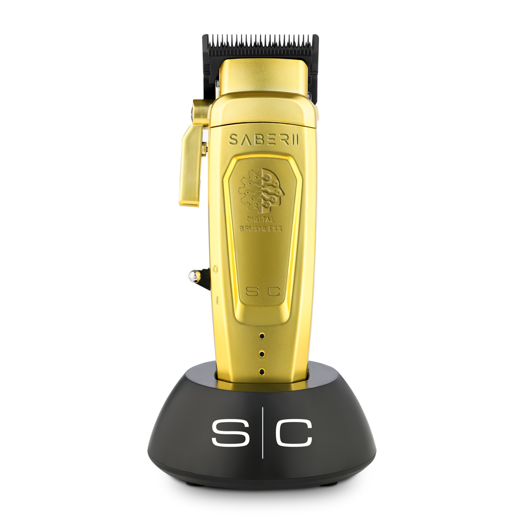 StyleCraft Saber 2.0 Cordless Modular Clipper w/ High-Torque Digital Brushless Motor - Gold