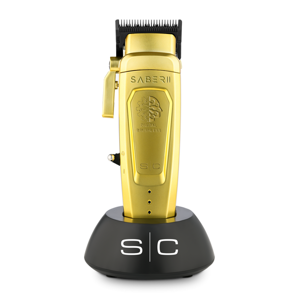 StyleCraft Saber 2.0 Cordless Modular Clipper w/ High-Torque Digital Brushless Motor - Gold