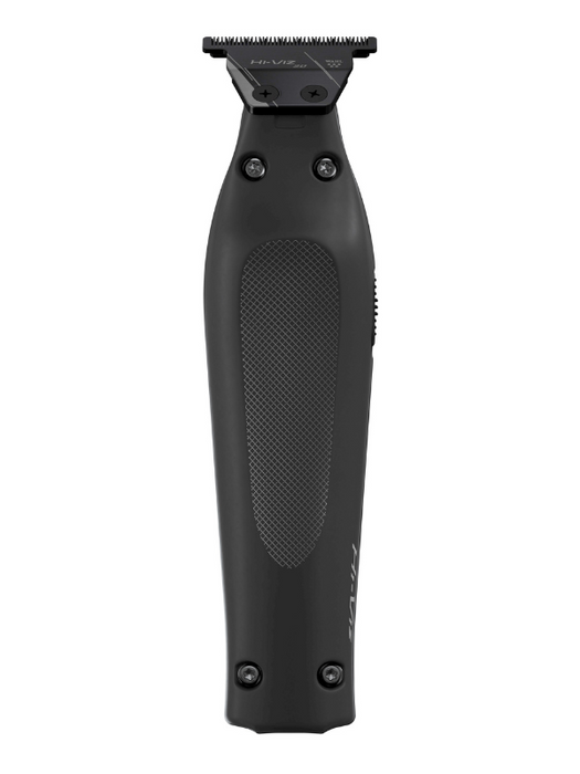 The back of the Wahl 5 Star HI-VIZ Nightshade Cordless Trimmer 