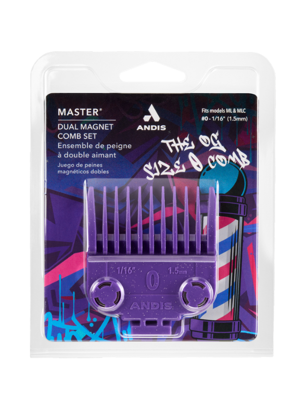 Andis Master Dual Magnetic Attachment Comb Purple OG Zero #0 Guard