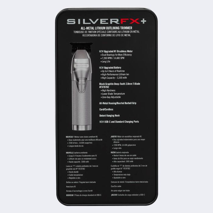 BaBylissPRO SilverFX+ All-Metal Lithium Outlining Trimmer