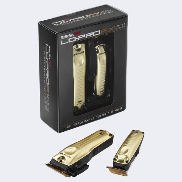 BaBylissPRO Limited Edition LoPROFX High-Performance Clipper & Trimmer Gift Set (GOLD)