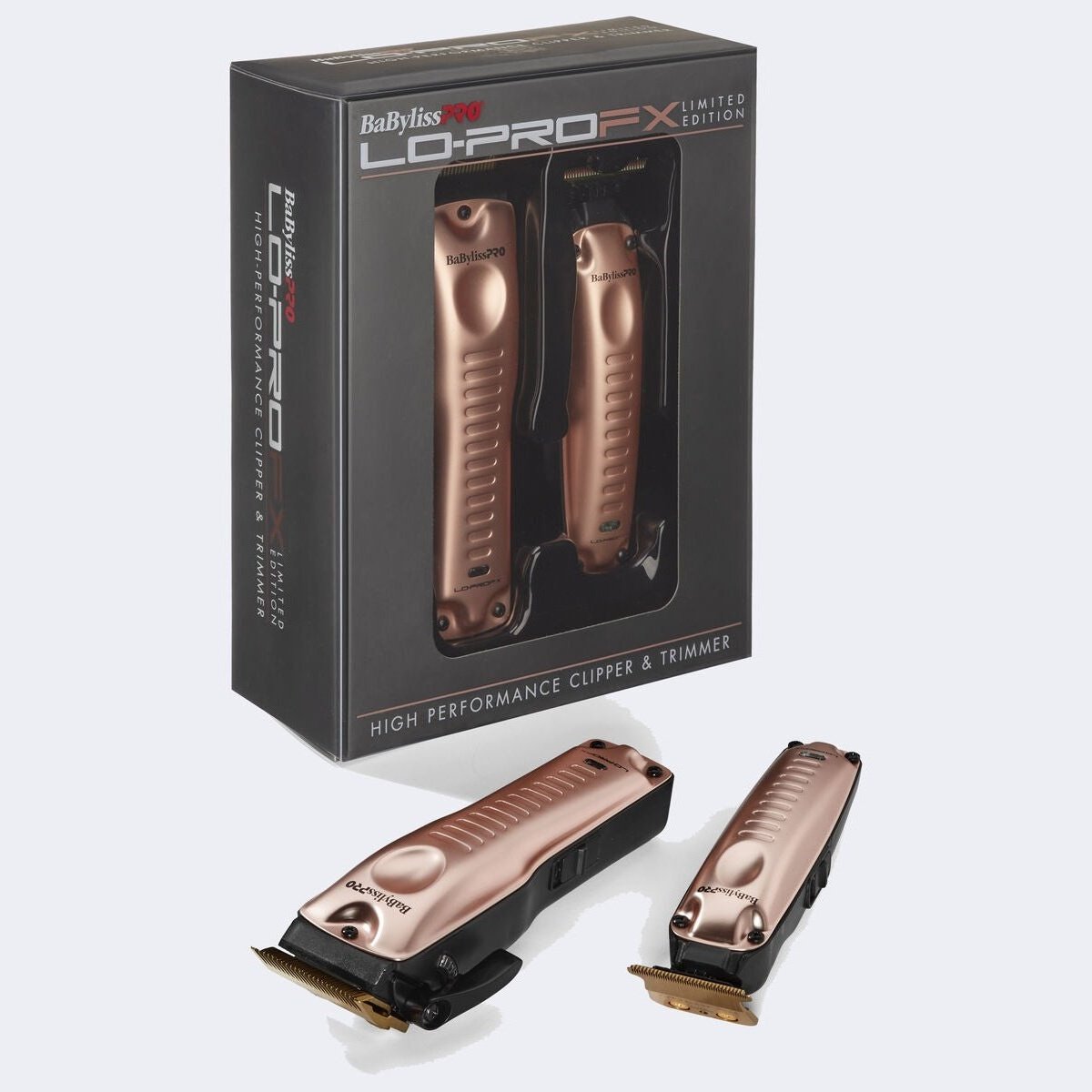 BaBylissPRO® Limited Edition Lo-PROFX High-Performance Clipper & Trimmer Gift Set (ROSE GOLD)